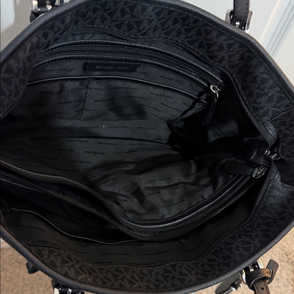 Michael Kors Black Monogram Tote - Picture 4 of 7